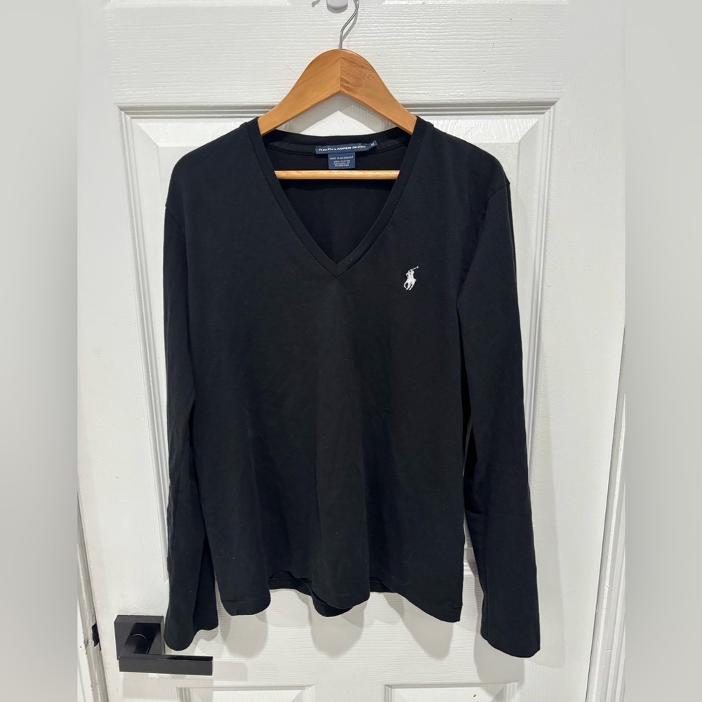 Ralph Lauren Sport Black Cotton Top Size:M